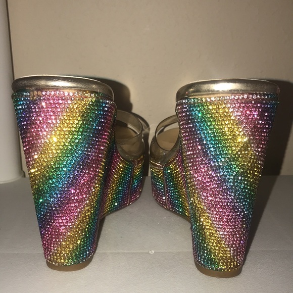 Bamboo | RAINBOW rhinestone wedge - Picture 4 of 5